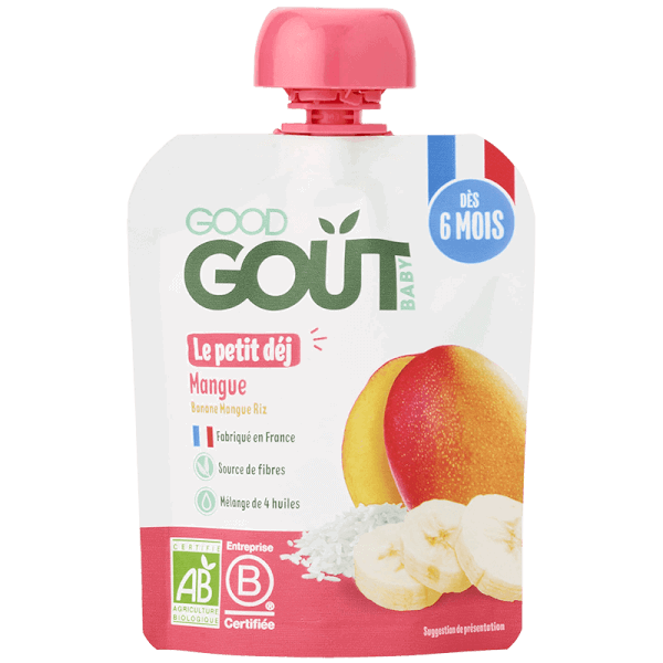 Good Goût Gourde Le petit Déj Mangue 6mois+