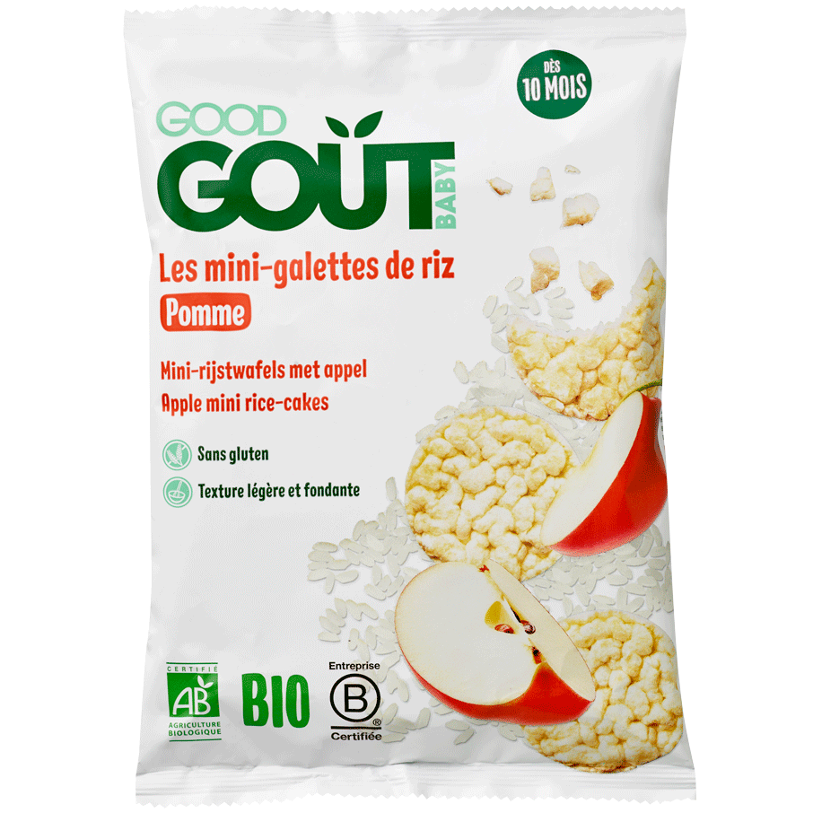 Good Goût Mini galettes de Riz à la Pomme 10m+