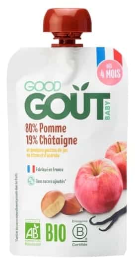 Good Goût Pomme Châtaigne dès 4 Mois Bio 120 g