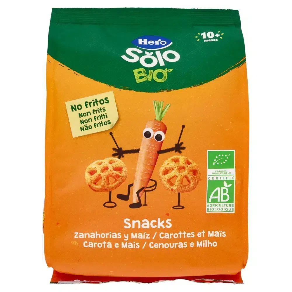 Hero Solo Sachet Snack Bio Carotte et Maïs 40g