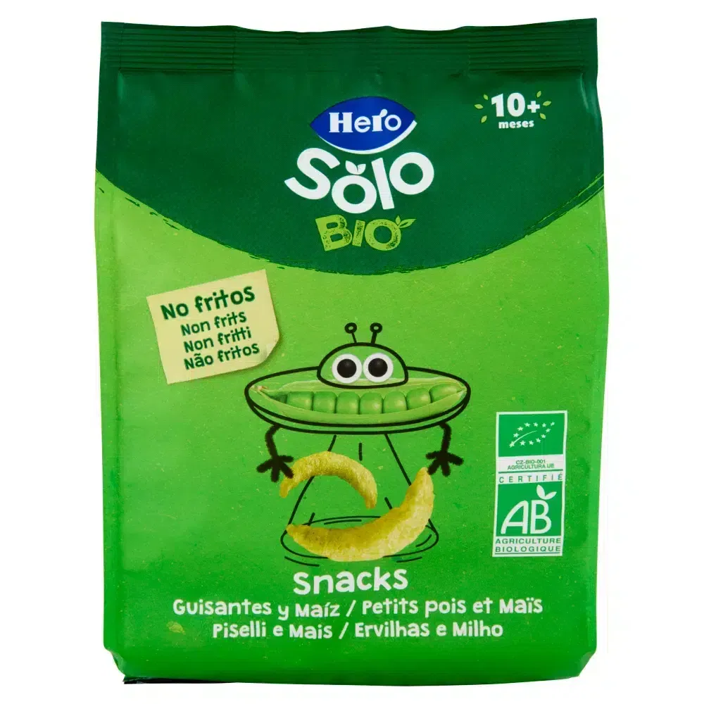 Hero Solo Snack Petit Pois et Maïs Bio Dès 10 Mois