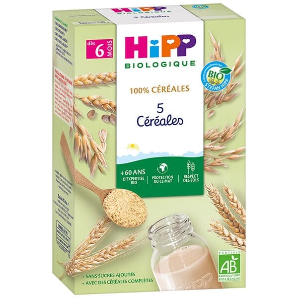 Hipp 100% Céréales Bio – 5 Céréales 6m+