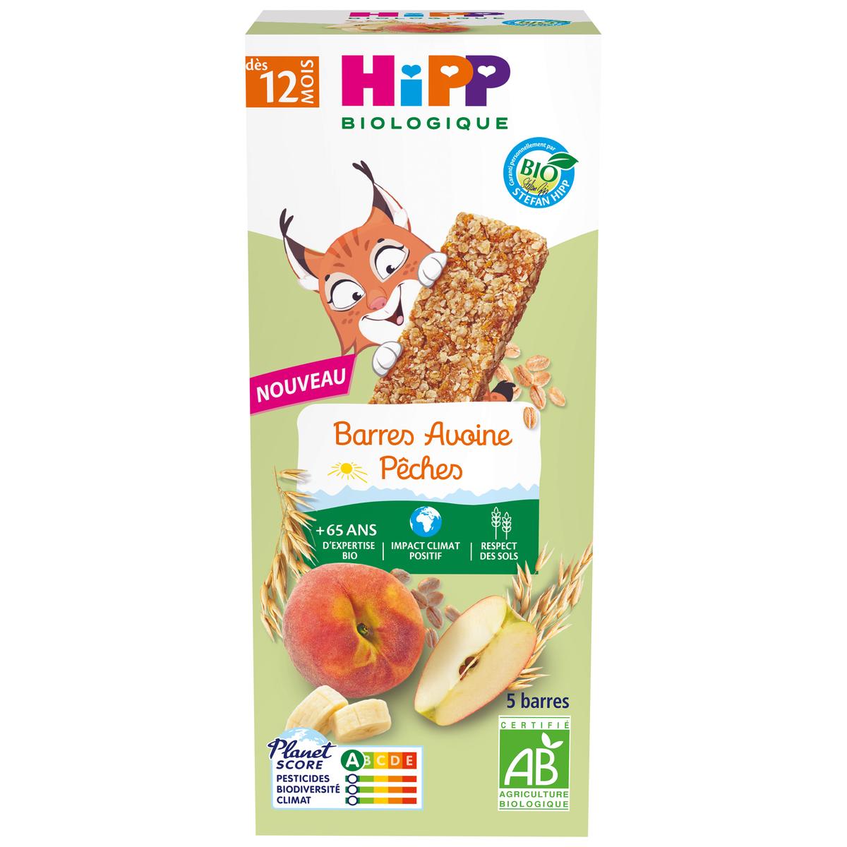 Hipp Barres Avoine Pêches Bio 12 mois+