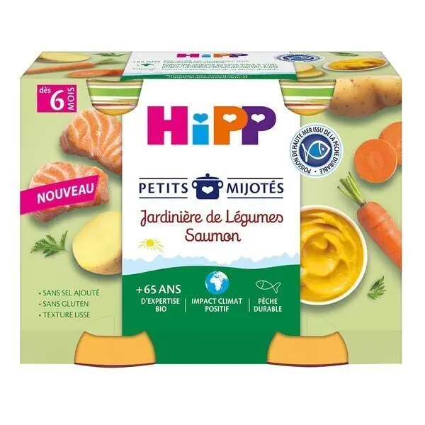 Hipp Jardinière de légumes saumon Dès 6 mois