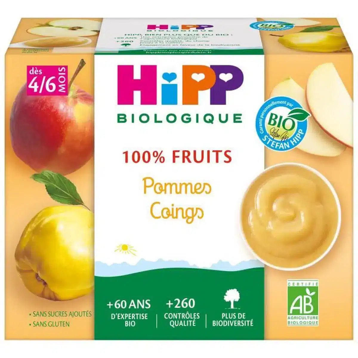 Hipp Pommes coings 4/6m+  4×100 g