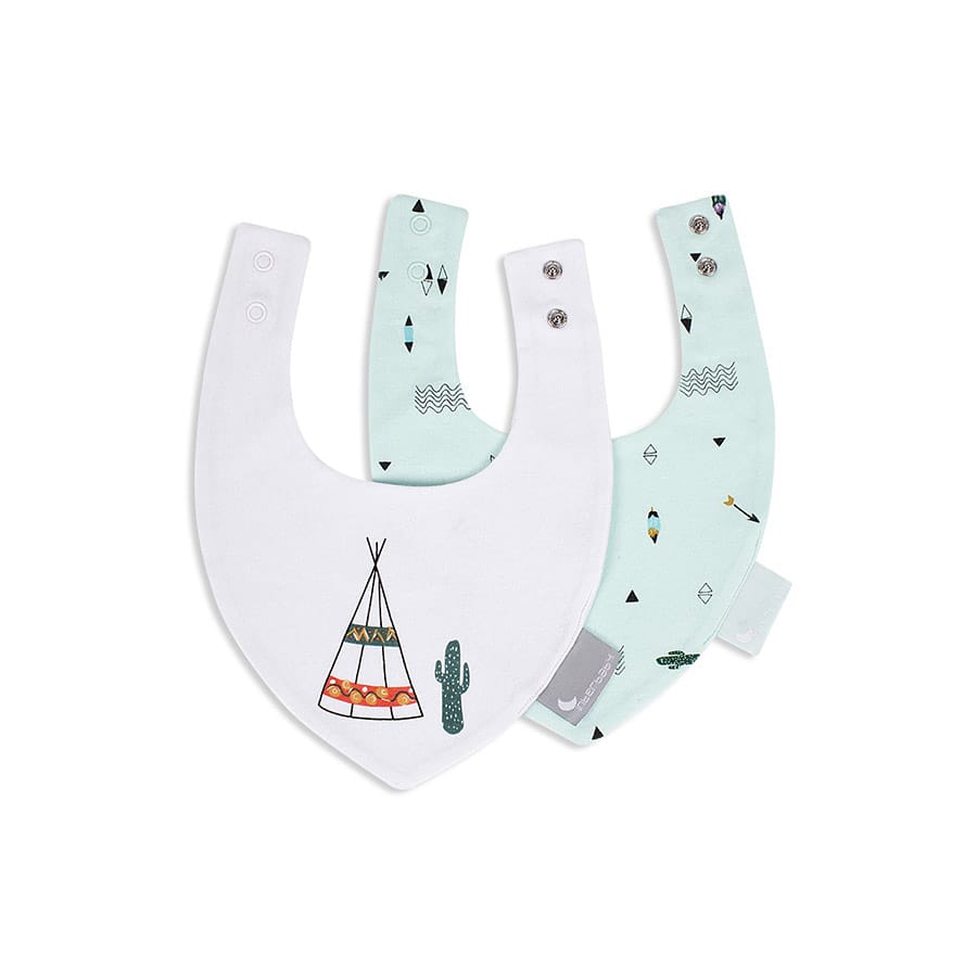 Interbaby Lot de 2 Bavoir Bandana 0m+