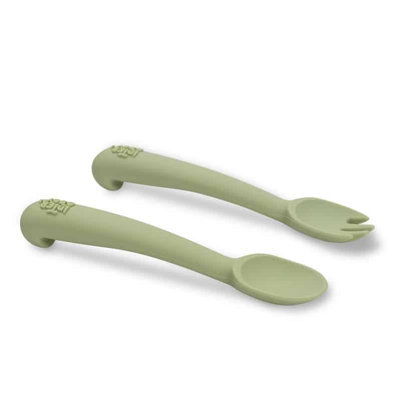 Interbaby Set couverts en silicone Mint 6m+