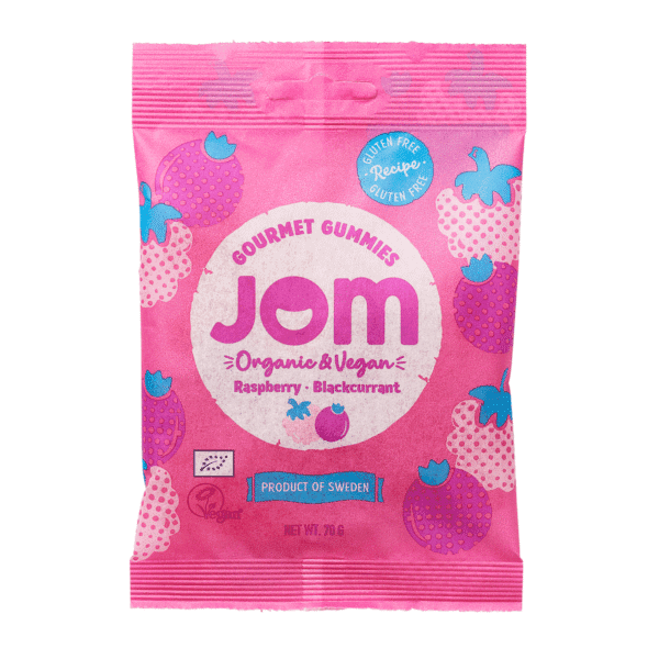 Jom Gourmet Gummies Sour Framboise et Myrtille 70g