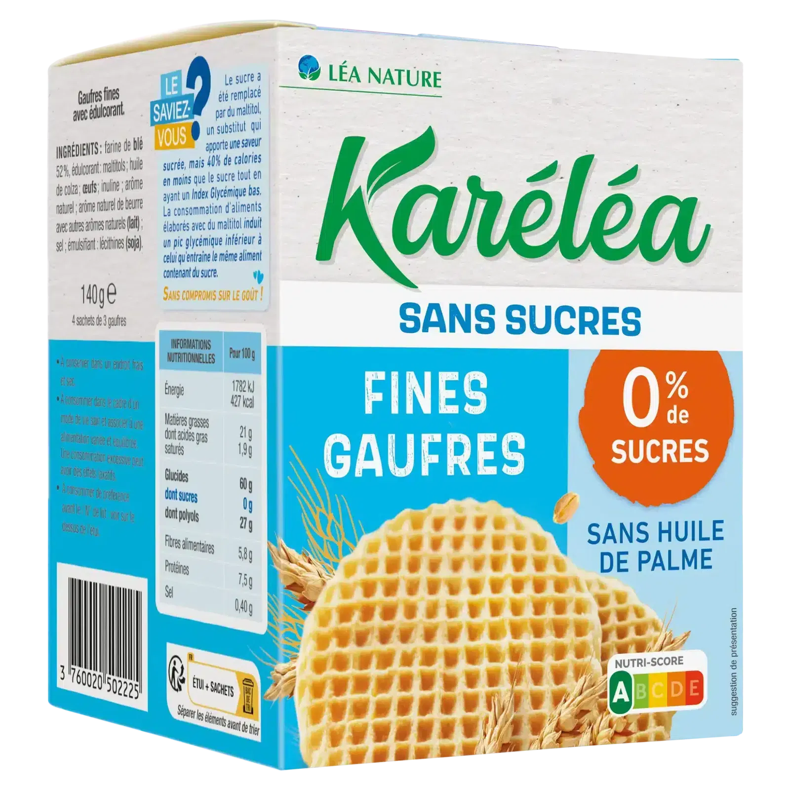 Karéléa Fines gaufres sans sucres