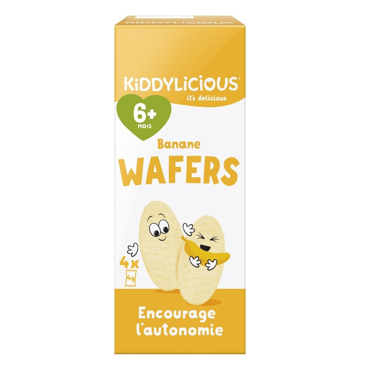 Kiddylicious Biscuit Wafers banane 6mois+