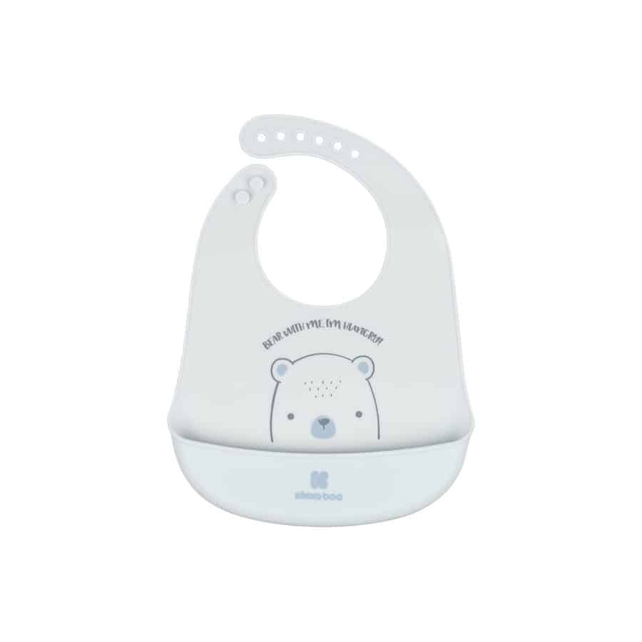Kikkaboo Bavoir en silicone Bear with me Bleu