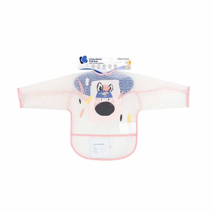 Kikkaboo Bavoir manches longues Arty Rose