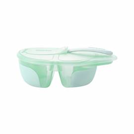 Kikkaboo Bol à Compartiment avec Cuillère Tasty Menthe