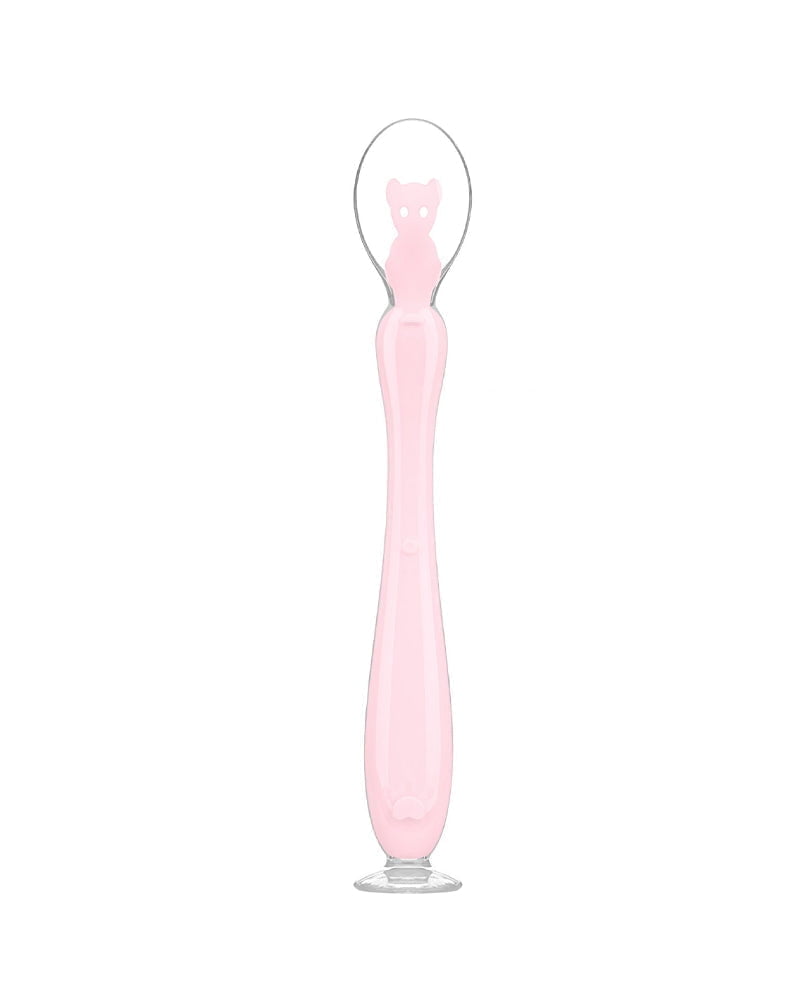 KikkaBoo Cuillère en silicone avec ventouse 1pc Rose