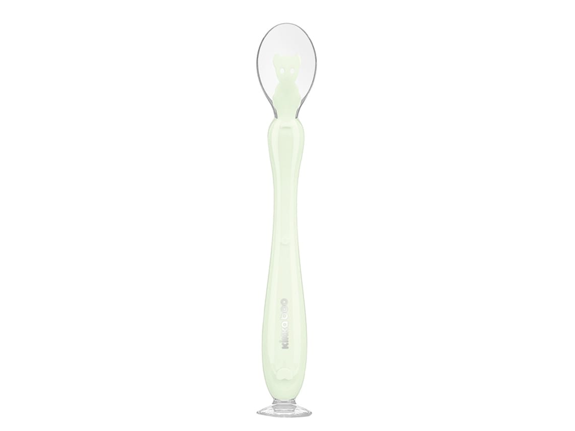 Kikkaboo Cuillère en silicone avec ventouse 1pc Vert