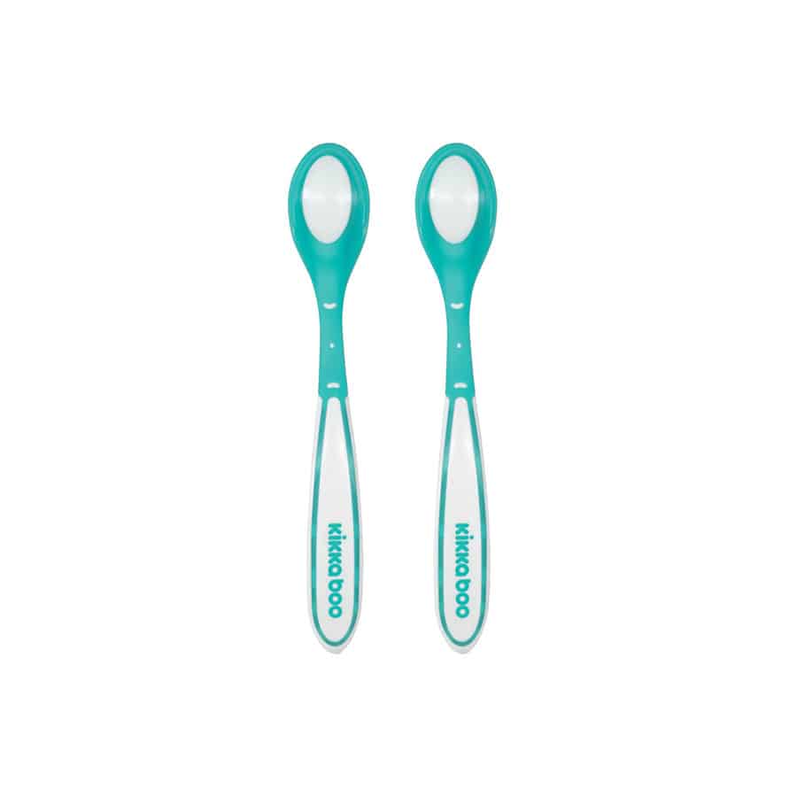 Kikkaboo Cuillères à détection de chaleur Boo 2pcs Mint