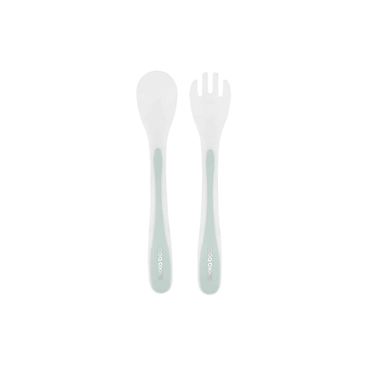 Kikkaboo Ensemble cuillère et fourchette PP Mint