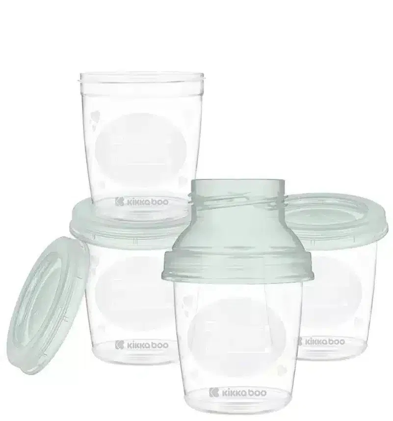 Kikkaboo Pots de conservation du lait maternel avec adaptat