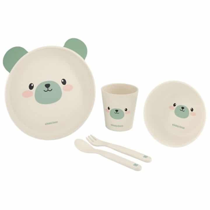 Kikkaboo Service de table en bamboo Bear vert