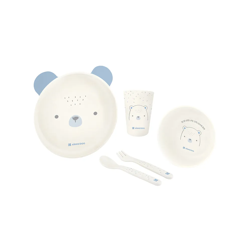 Kikkaboo Set repas 5 pièces Bear with me Bleu 6m+