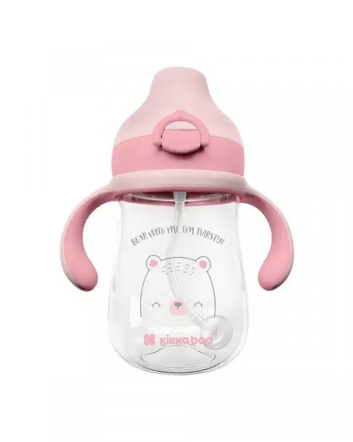 Kikkaboo Tasse à bec verseur 300ml tritan bear with me rose