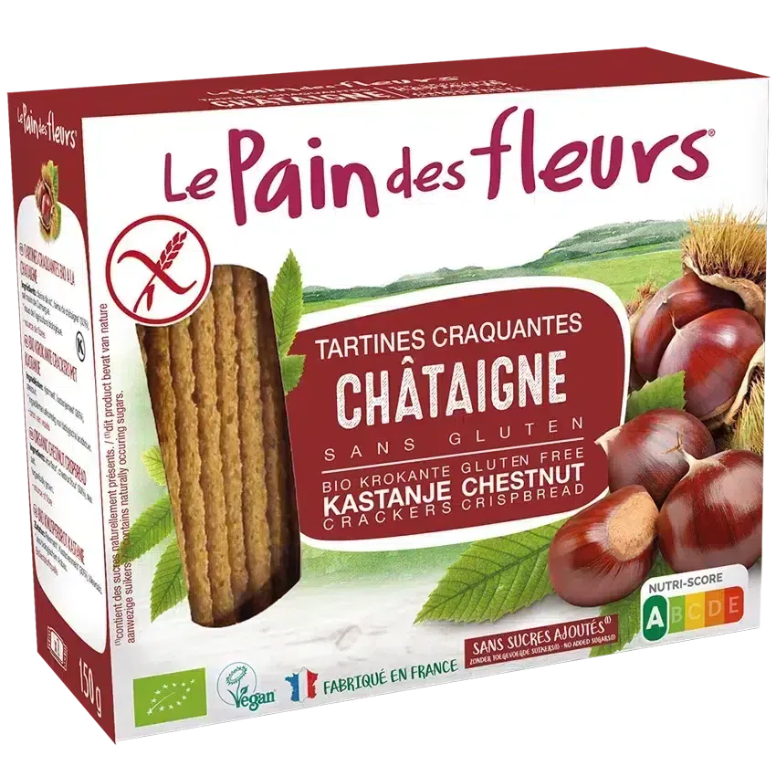 Le Pain des fleurs Tartines Craquantes Bio à la Châtaigne