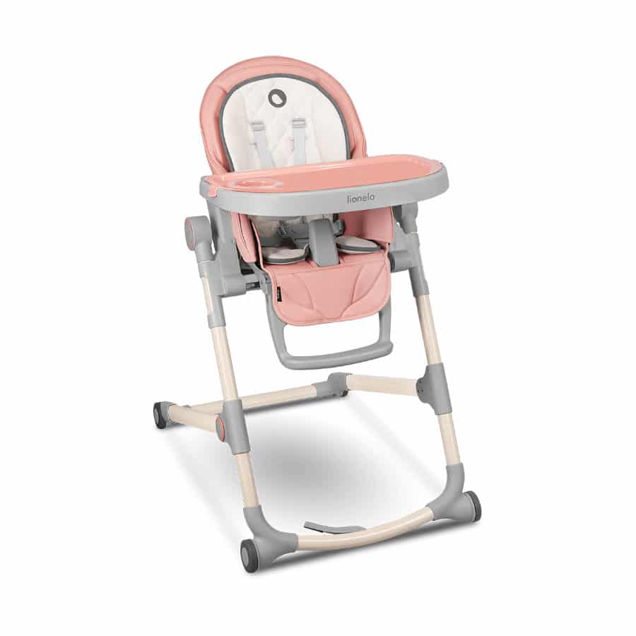 Lionelo Cora chaise haute Rose Bubblegum