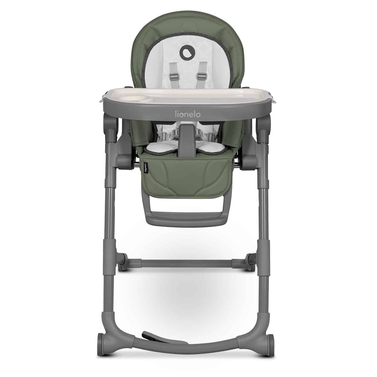 Lionelo Cora Plus – Transat et chaise haute 2 en 1 – Green Olive