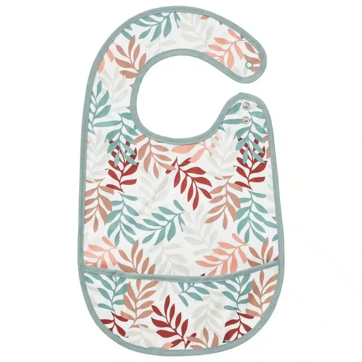 Little Band Bavoir à poche Feuilles – Coton enduit 6m+