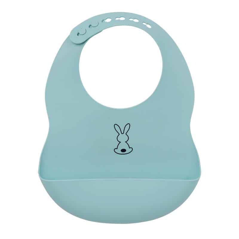 Nattou Bavoir en Silicone Bleu Ciel