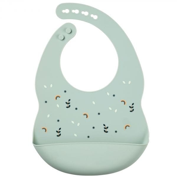 Nattou Bavoir en Silicone Vert avec Imprimé