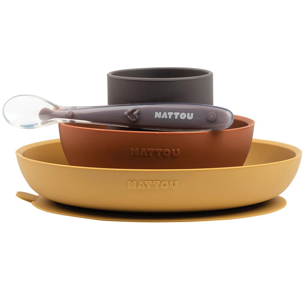 Nattou Coffret de repas 4pcs Ocre
