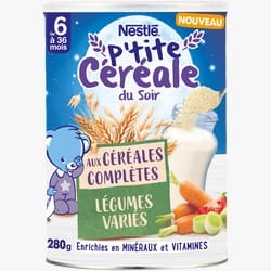 Nestlé P’tite Céréale du Soir – légumes variés