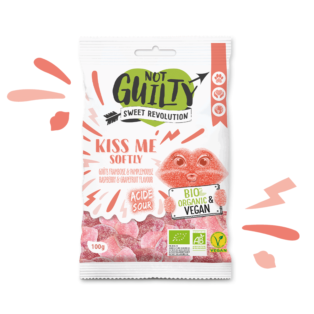 Not Guilty Bonbons Acidulés Kiss Me Softly – Framboise & Pamplemousse
