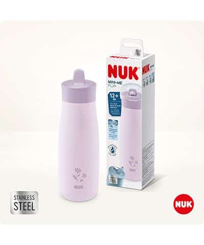 Nuk Mini-Me Flip en acier inoxydable 500ml avec bec verseur 2 en 1