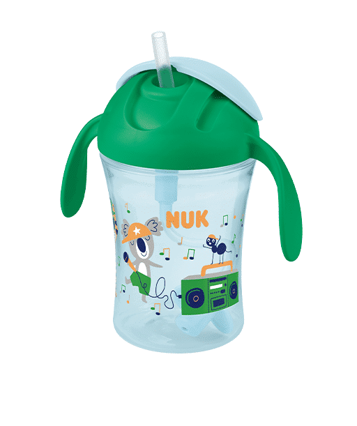 Nuk Motion Cup avec paille souple 230ml – Vert