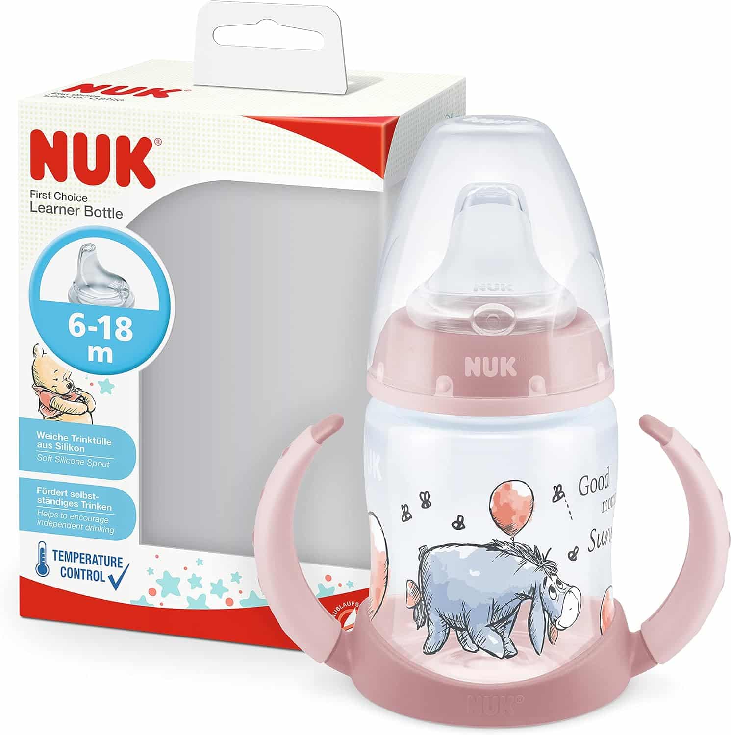 Nuk Tasse d’apprentissage Winnie The Pooh 6-18mois 150ml Rose