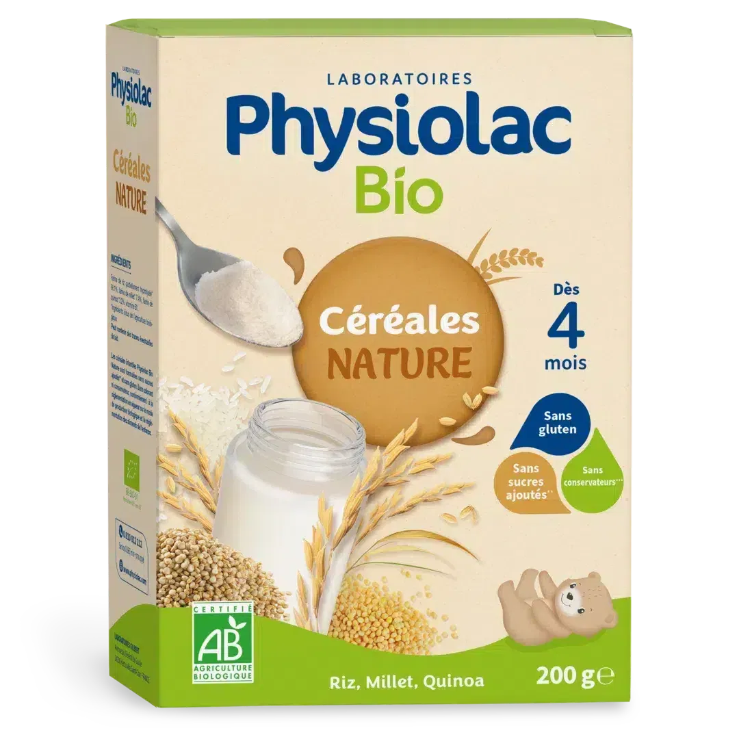 Physiolac Bio Céréales Nature 4mois+