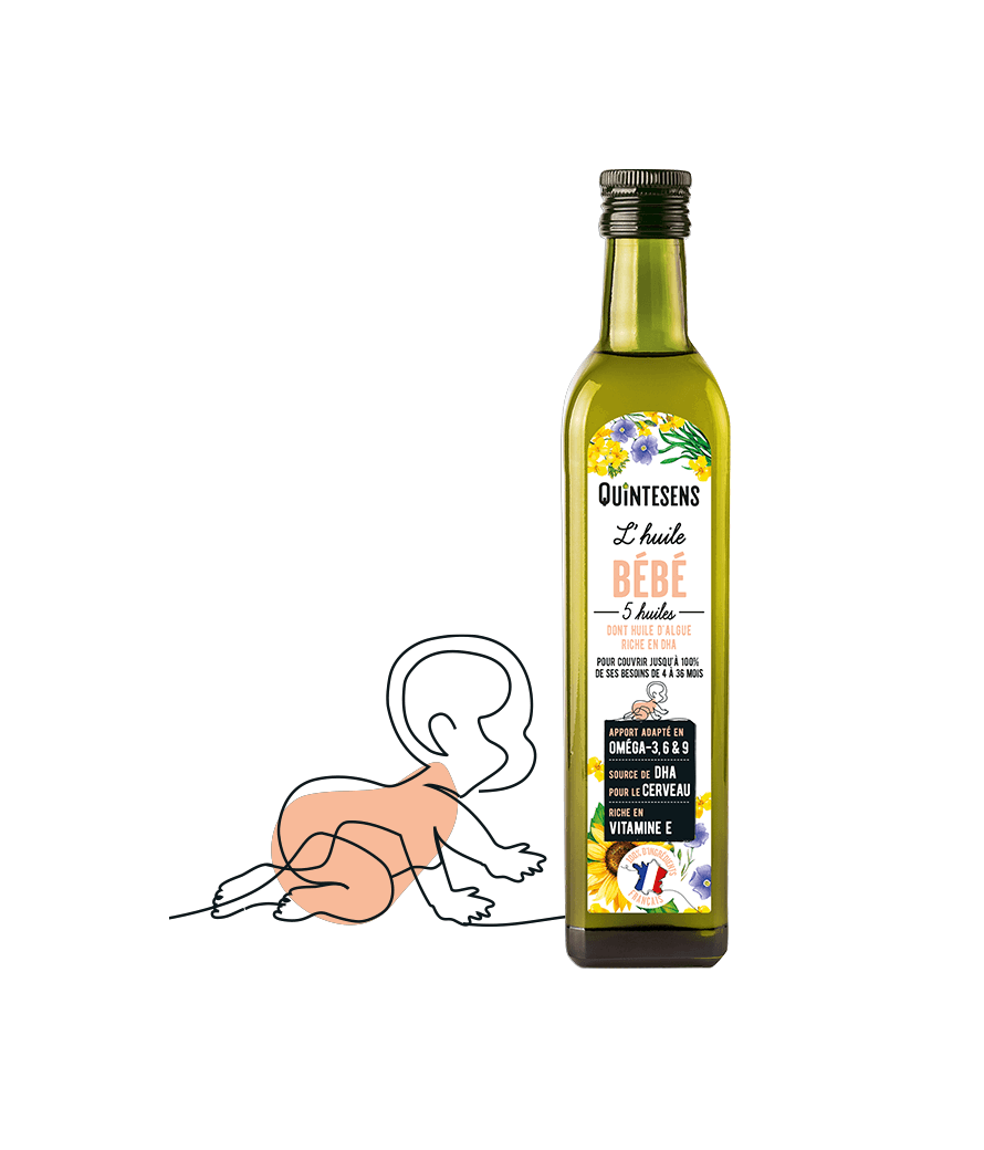 Quintesens Huile Bébé Bio dès 4 mois – 250ml