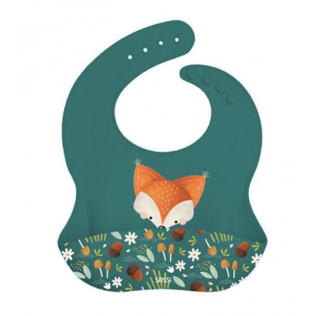 Sassi Bavoir En Silicone Crunchy Le Renard