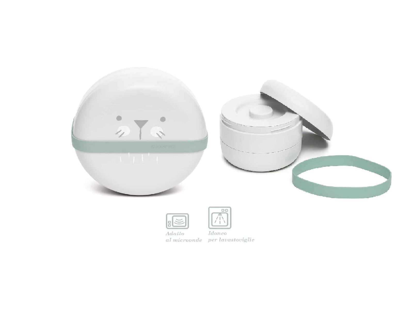 Suavinex Bentoo – Set repas 2 compartiments nomade Vert
