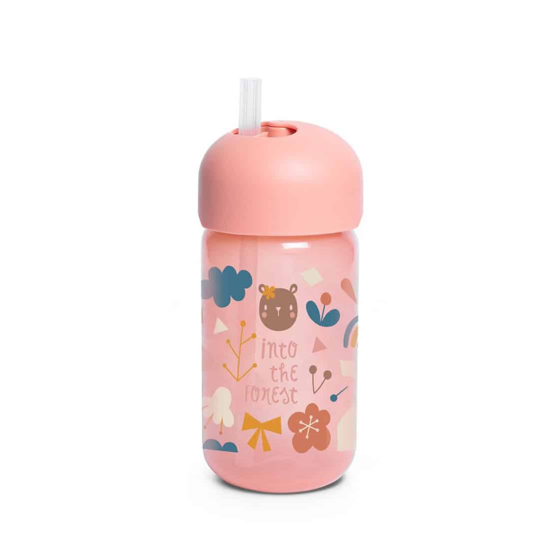 Suavinex Tasse d’apprentissage avec paille 340ml 18m+ – Forêt Rose