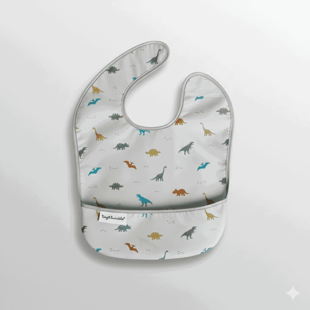 Tiny Twinkle Bavoir Easy Bib – Dinosaur 6m+