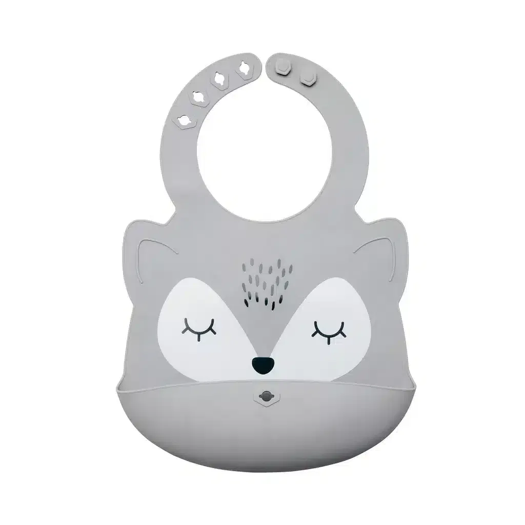 Tiny Twinkle Bavoir en Silicone Gris