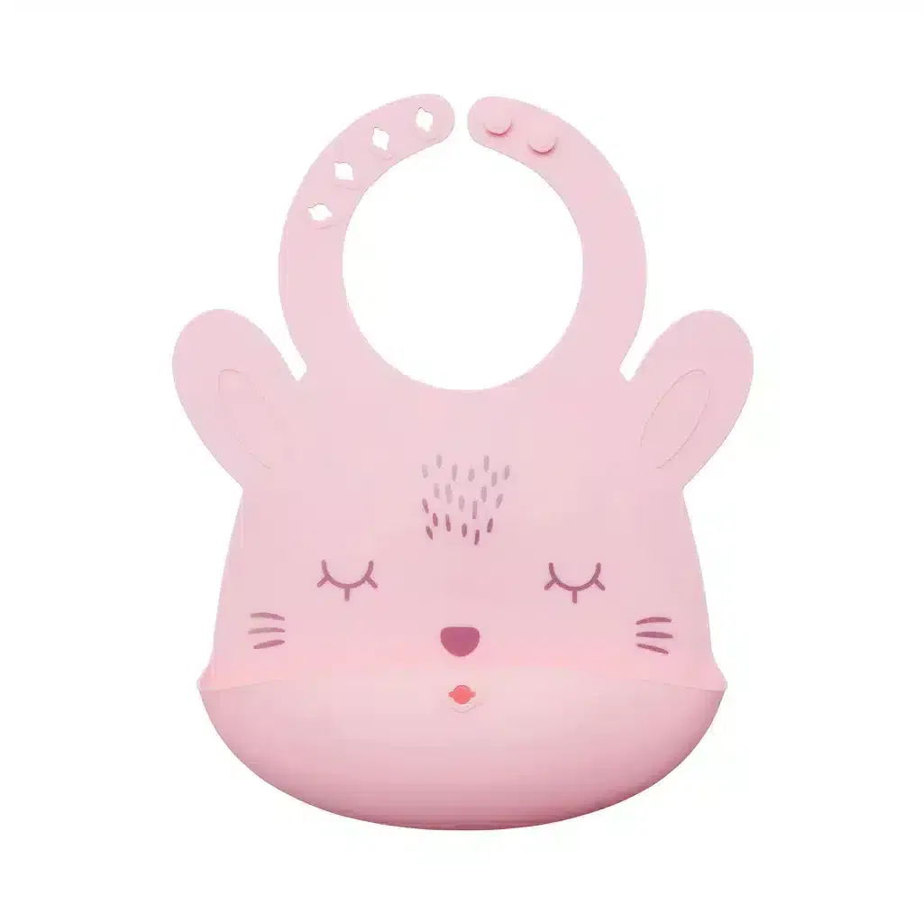 Tiny Twinkle Bavoir en Silicone – Rose