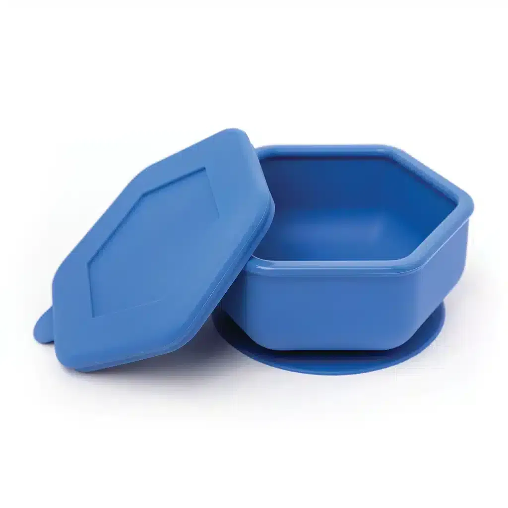 Tiny Twinkle Bol et couvercle à ventouse Silicone Indigo