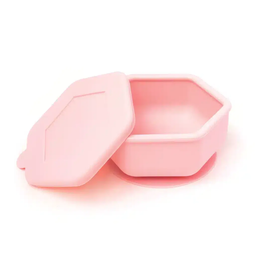 Tiny Twinkle Bol et couvercle à ventouse Silicone Rose