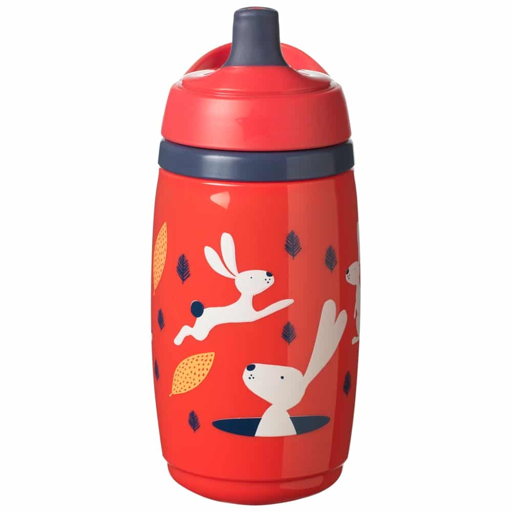 Tommee Tippee Bouteille avec paille 300ml 12m+Rouge