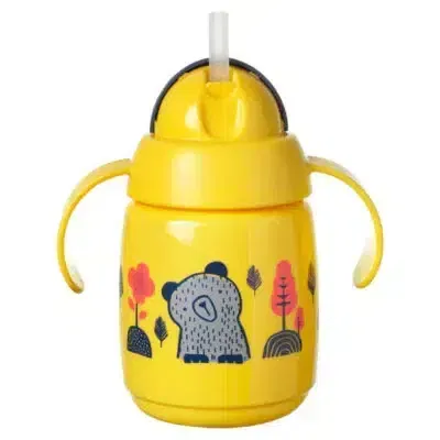 Tommee Tippee Bouteille avec paille 300ml 6m+ Jaune