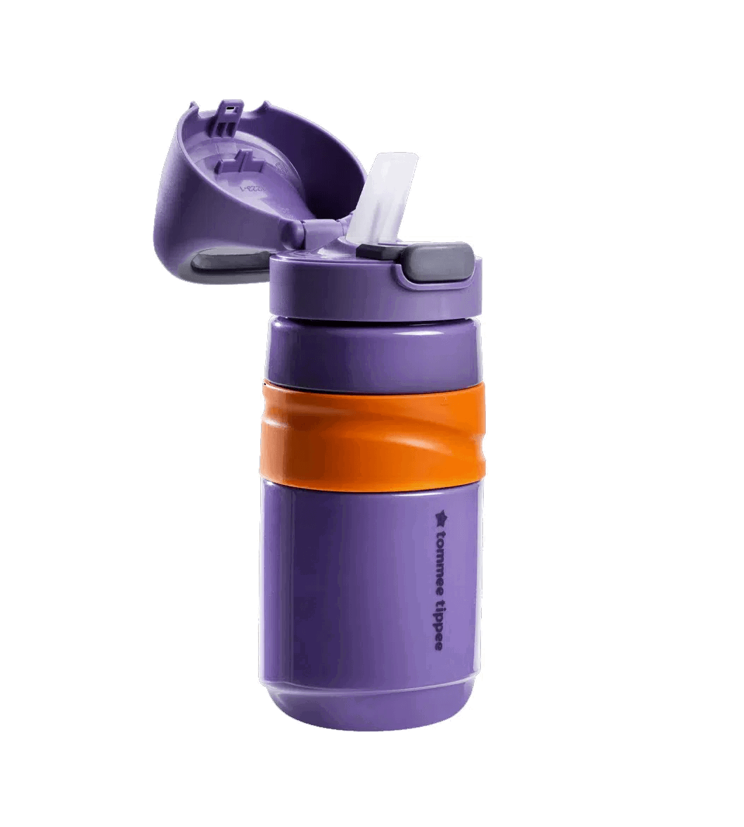 Tommee Tippee Gourde Anti-Fuite avec Paille 500ml – Mauve